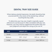 Load image into Gallery viewer, Dental Tray Size Chart
